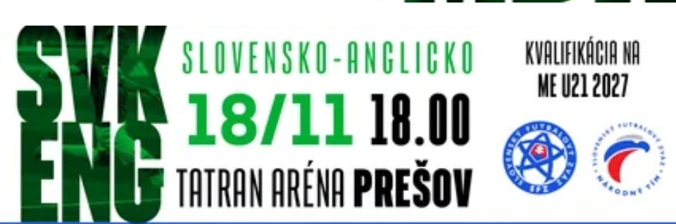Lístok - vstupenka na futbal U21 SVK : ENG v Prešove - 2