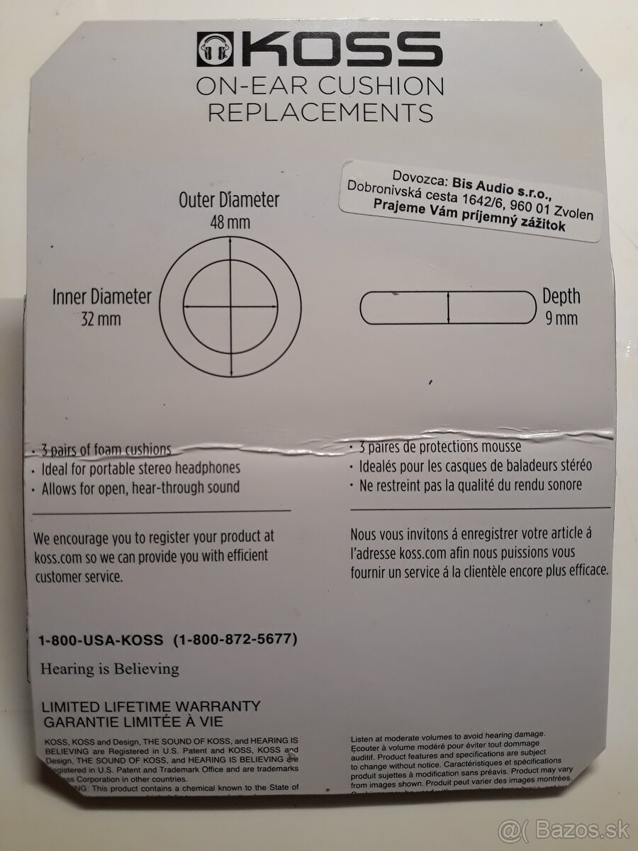 Penové krytky sluchátiek KOSS - 2