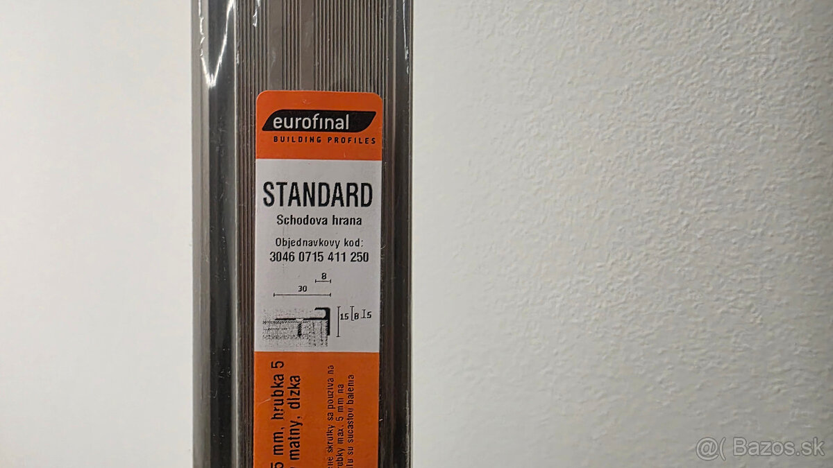 Hlinikovy schodovy profil 30x15x2500 - 2