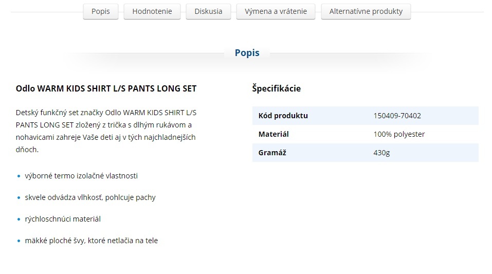 Termopradlo Odlo v.122 - 2