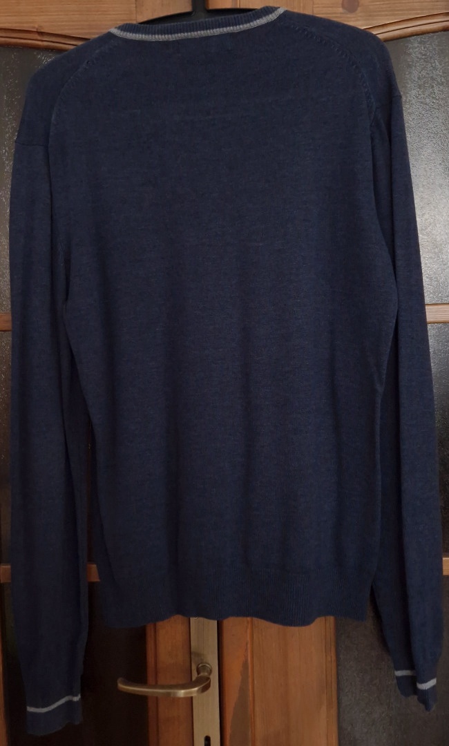 Pánsky sveter Reserved modrý veľkosť S - 2