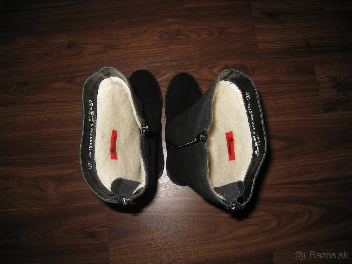 Dámske kožené čižmy Rieker, č. 37 - 2