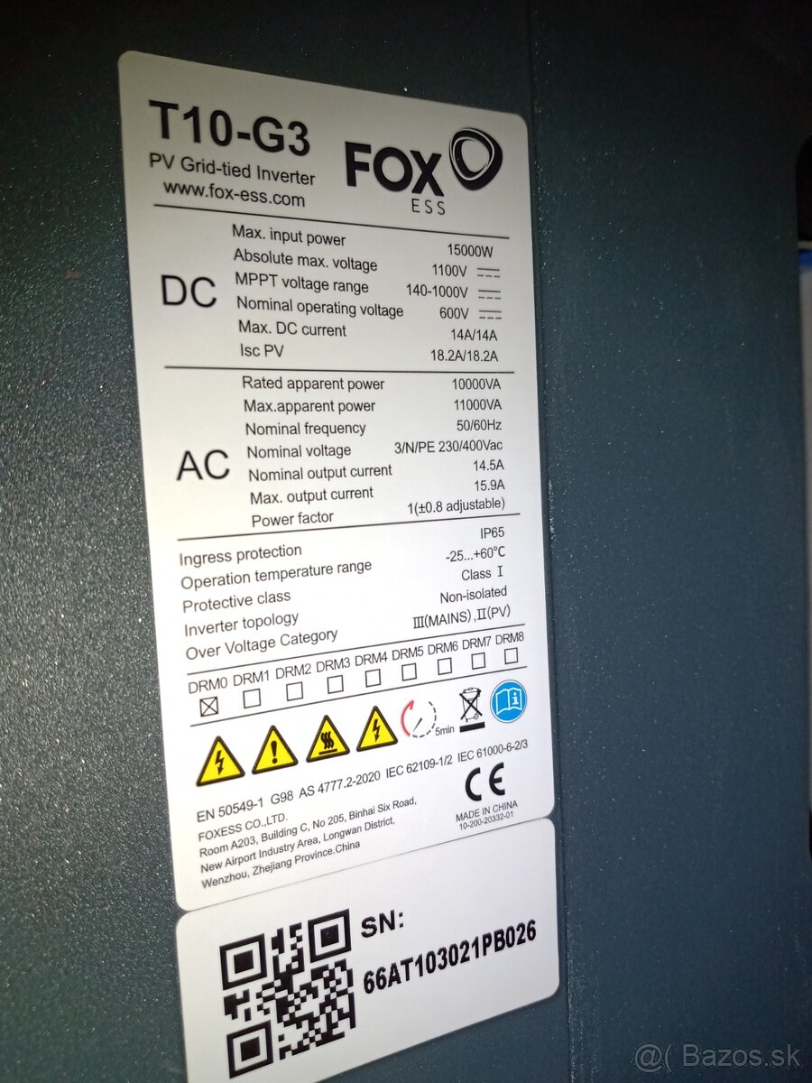Menič napätia / invertor pre solárne panely 3-fázový FoxESS - 2