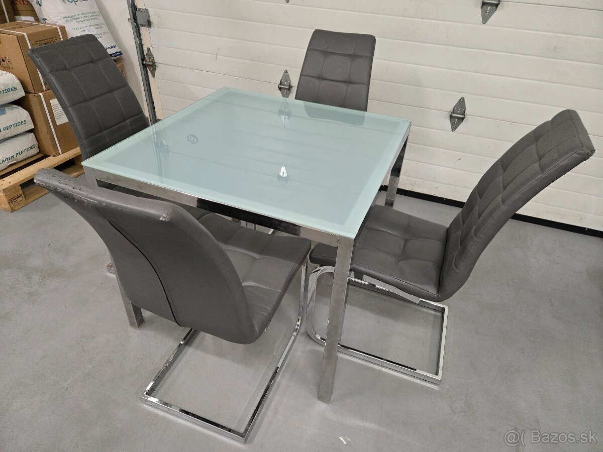 Moderná kuchynská sedacia súprava stôl + 4 stoličky - 2