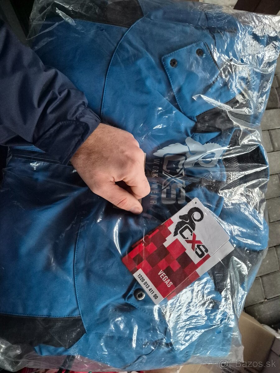 Pánska zimná bunda VEGAS modro čierna velksot L nová. - 2