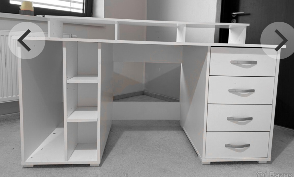 Písací ( študentský) stôl biely - 2