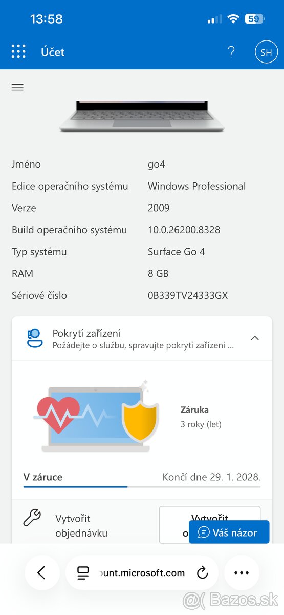 Microsoft Surface Go 4 – TOP stav, záruka do 1/2028 - 2