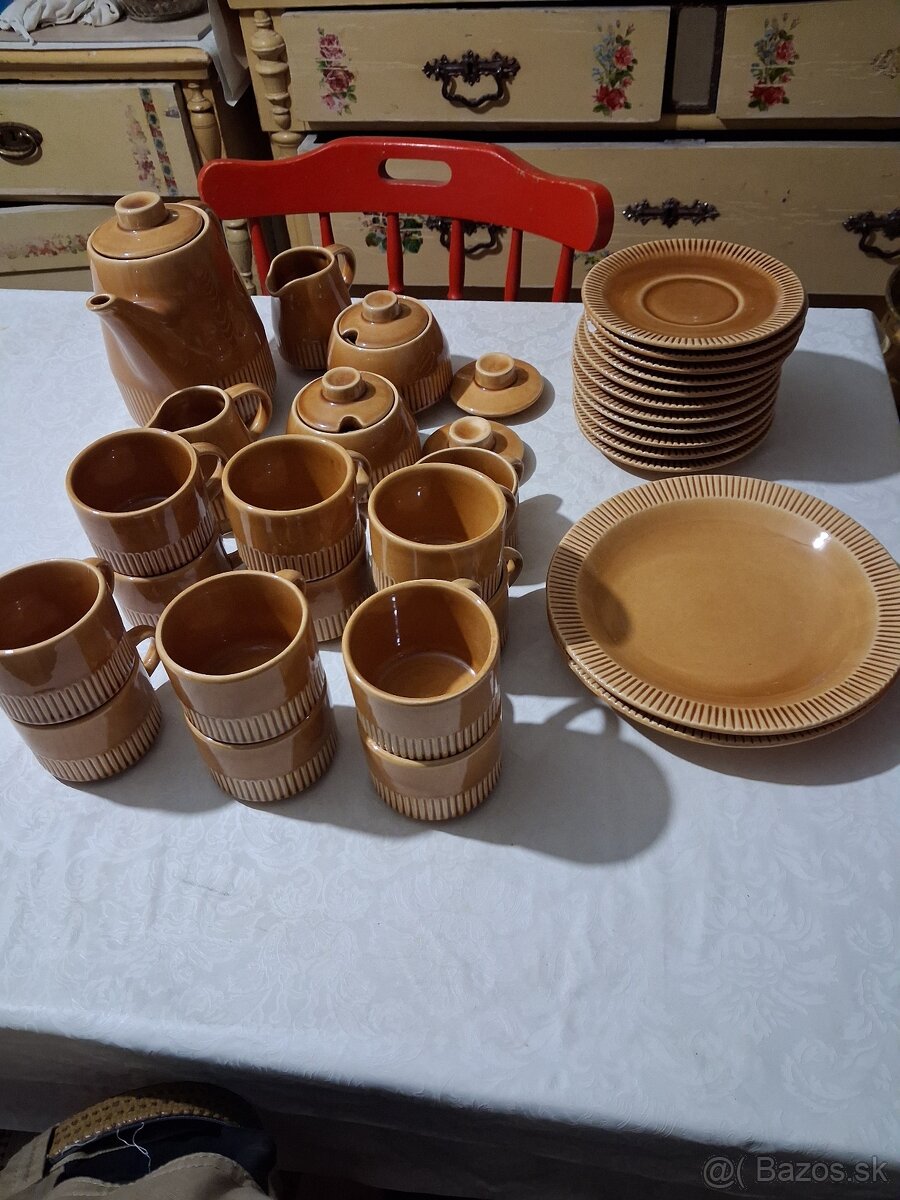 Súprava - retro keramika - 37 ks spolu-DOHODA - 2