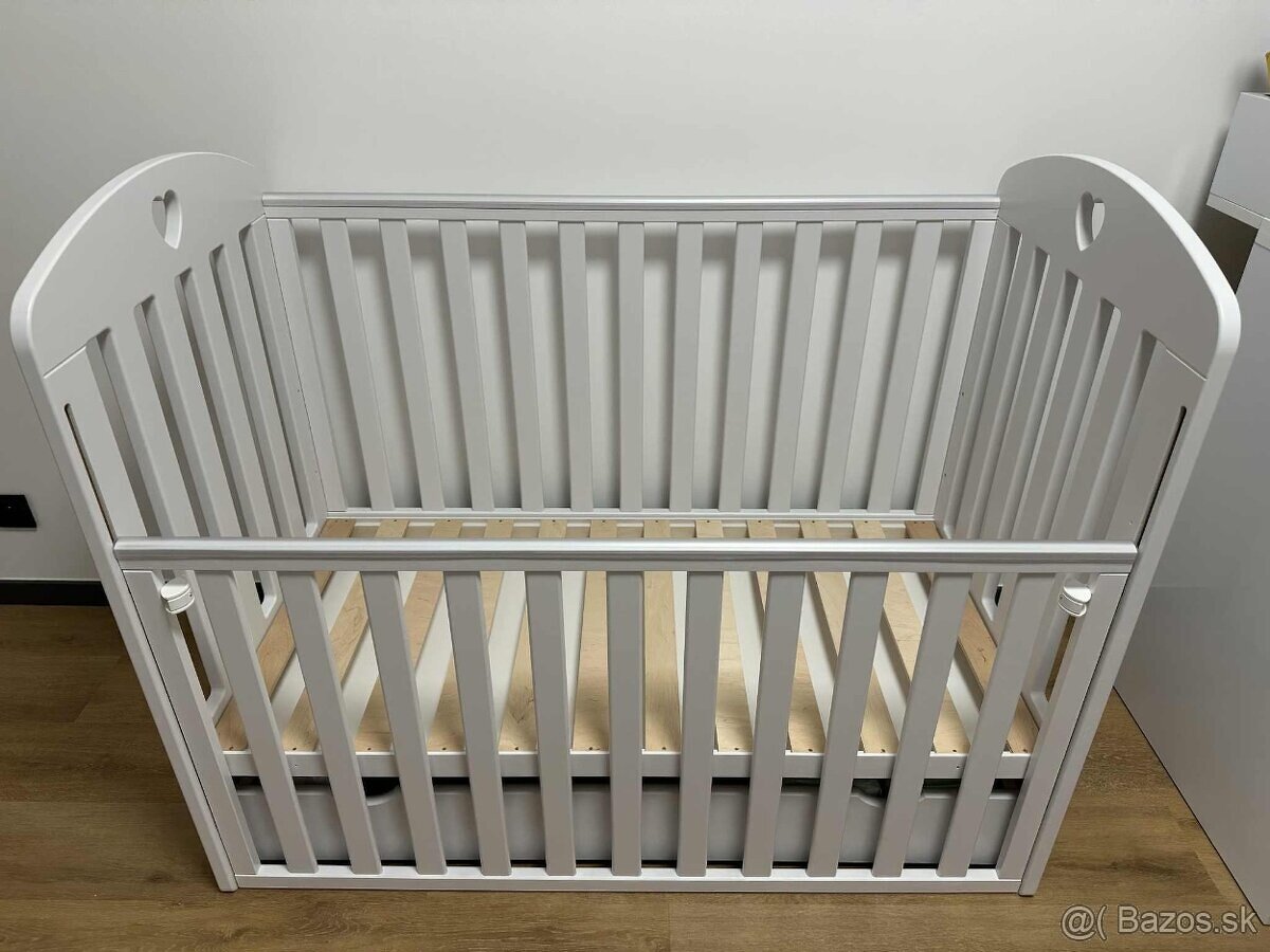 Detská postieľka s pohyblivým bokom 120x60 - 2