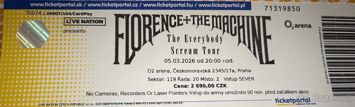 Florence and The Machine Praha 5.3. - 2