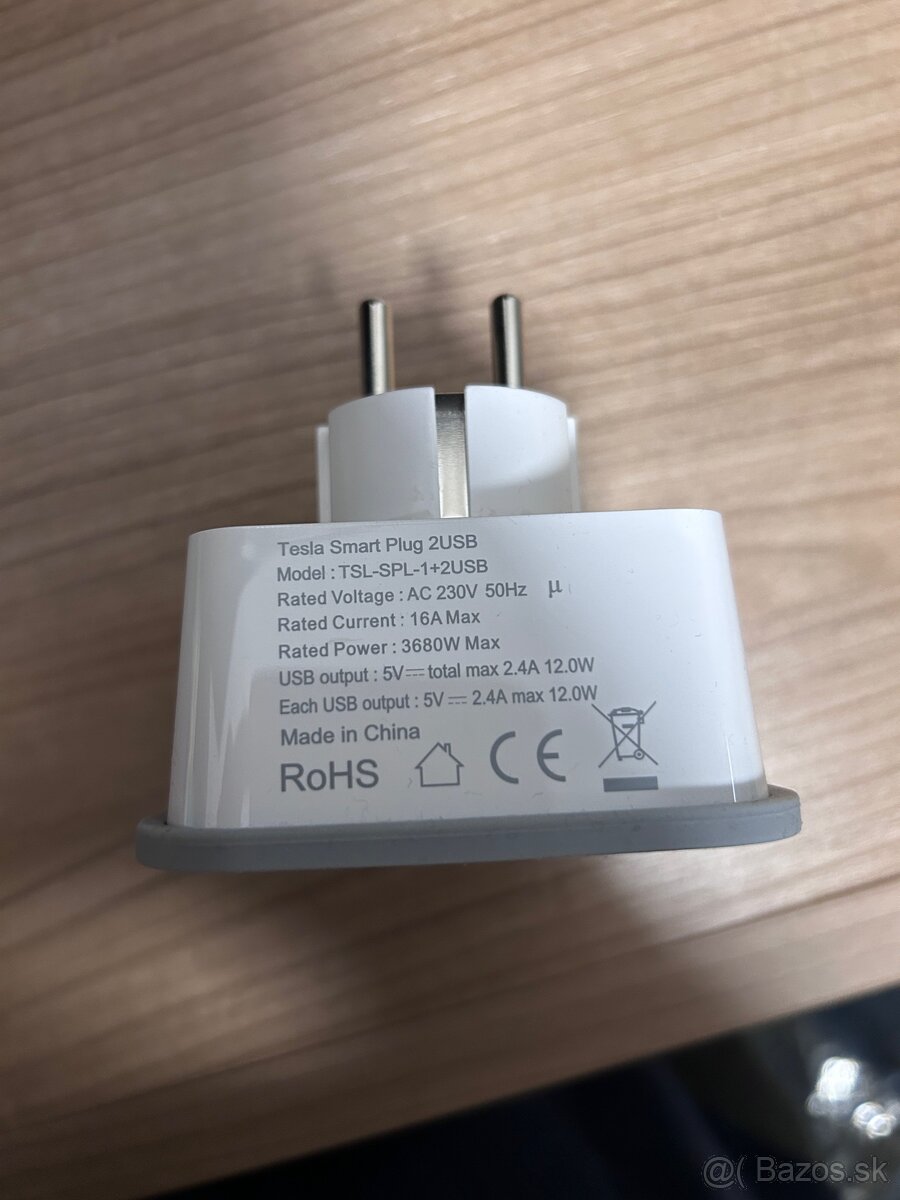 Tesla Smart Plug s 2× USB portom - 2