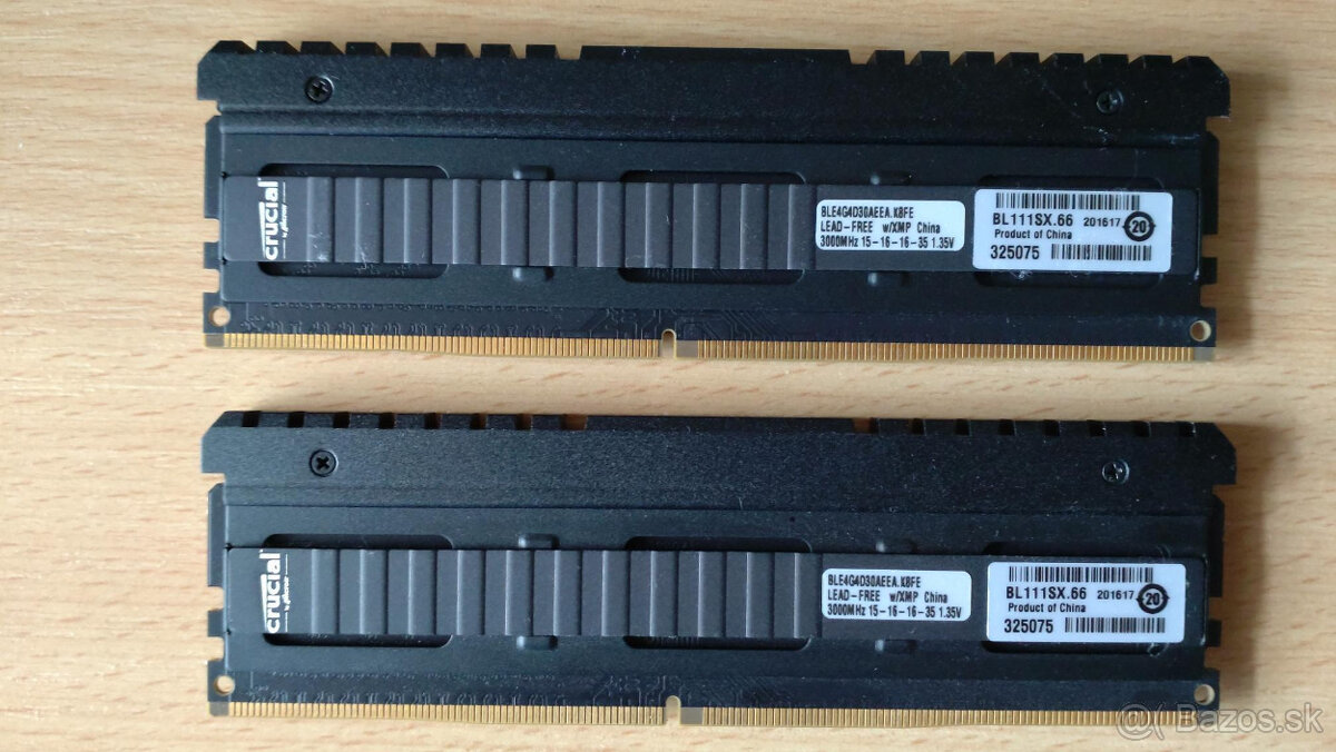 Predám DDR4 Crucial 8 GB (2x4 GB) - 2