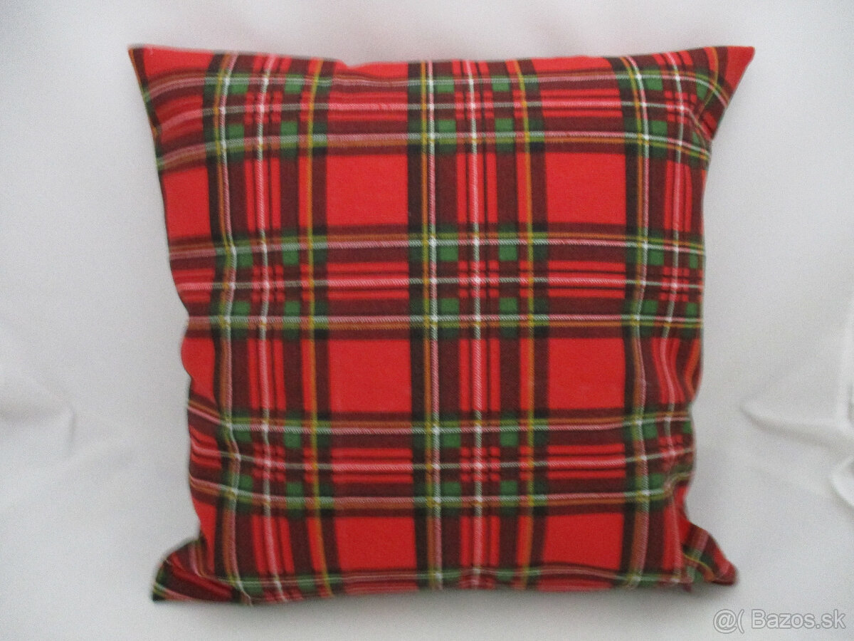 Obliečky a štóla vianočné káro - 2