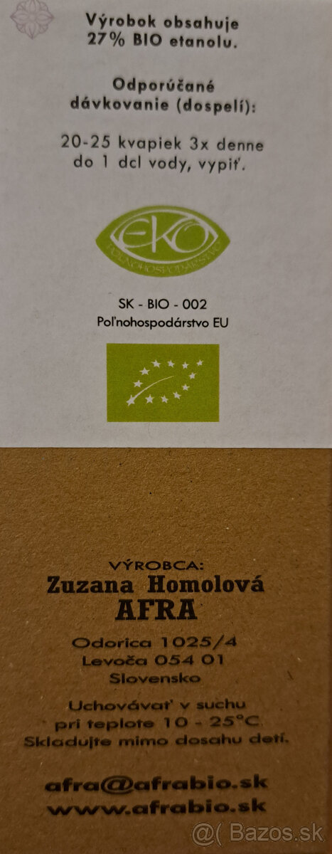 Ponúkam na predaj AFRA tinktúru z koreňa Leuzey - 2