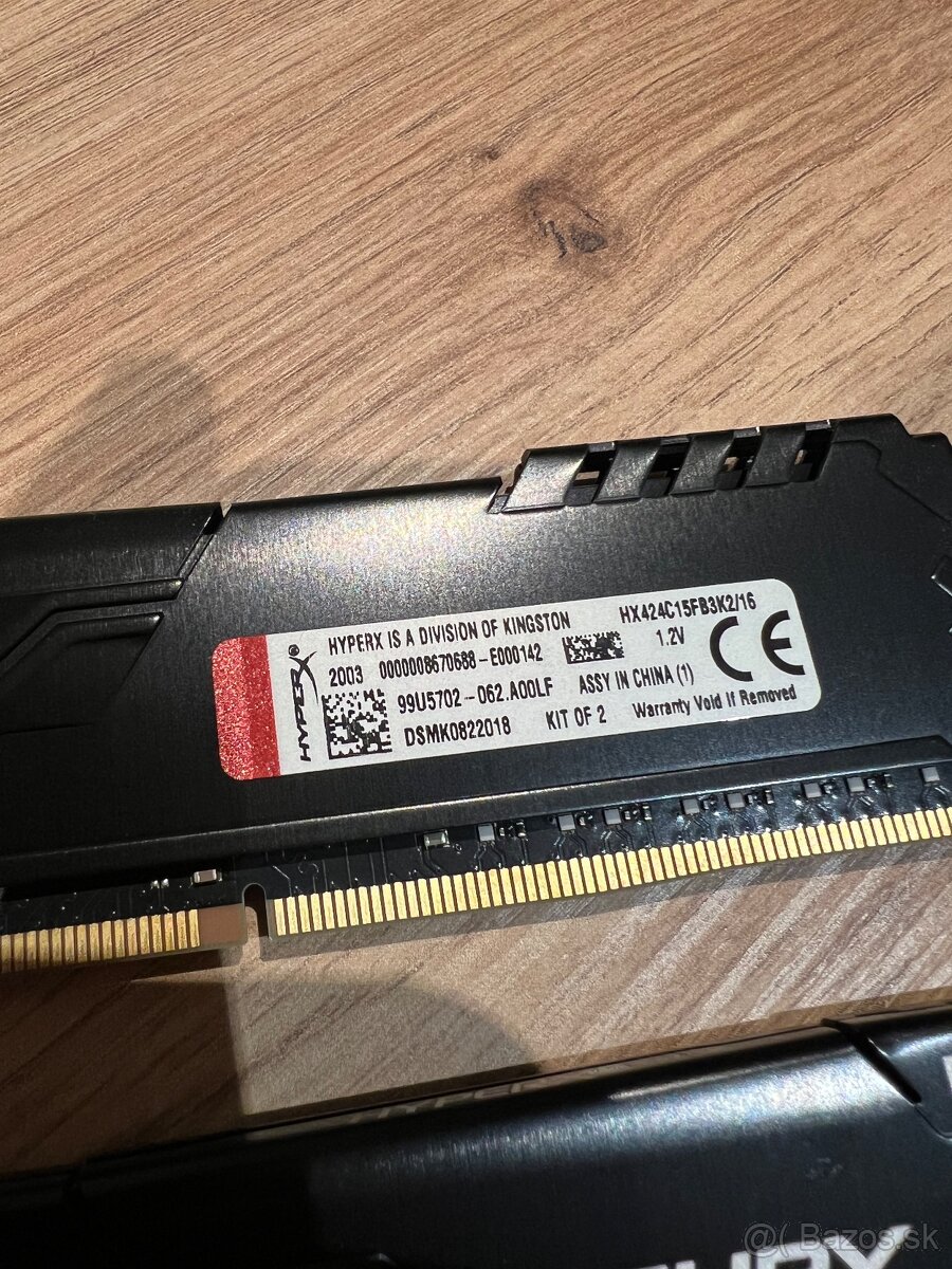 16GB DDR4 Kit HyperX Fury - 2