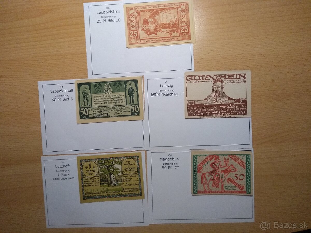 Notgeld bankovky - 2