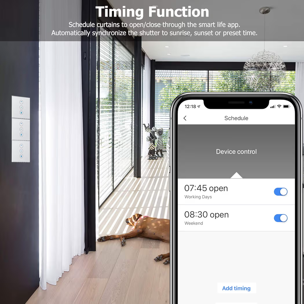 Smart home ovládač na rolety zaluzie wifi - 2