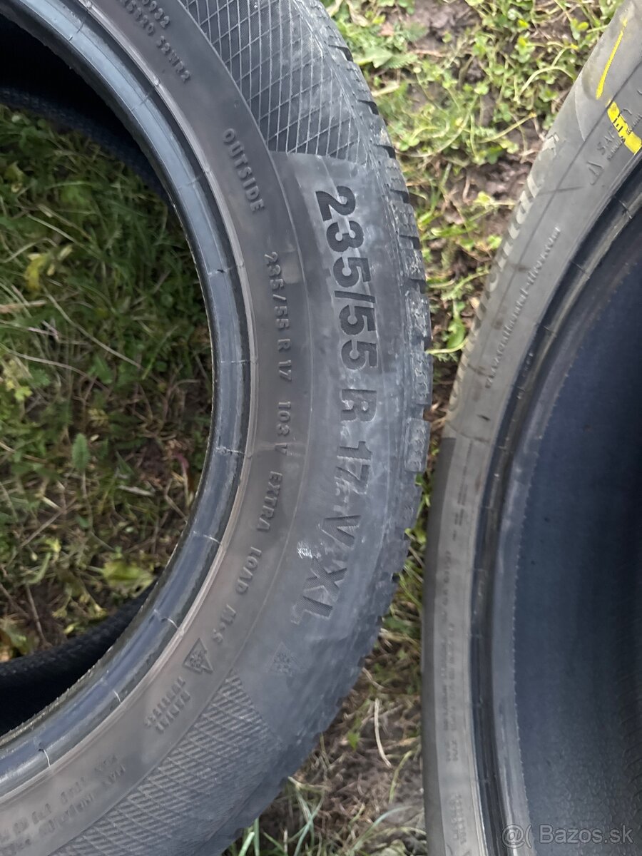 Predám zimne pneumatiky 235/55R17 Continental - 2