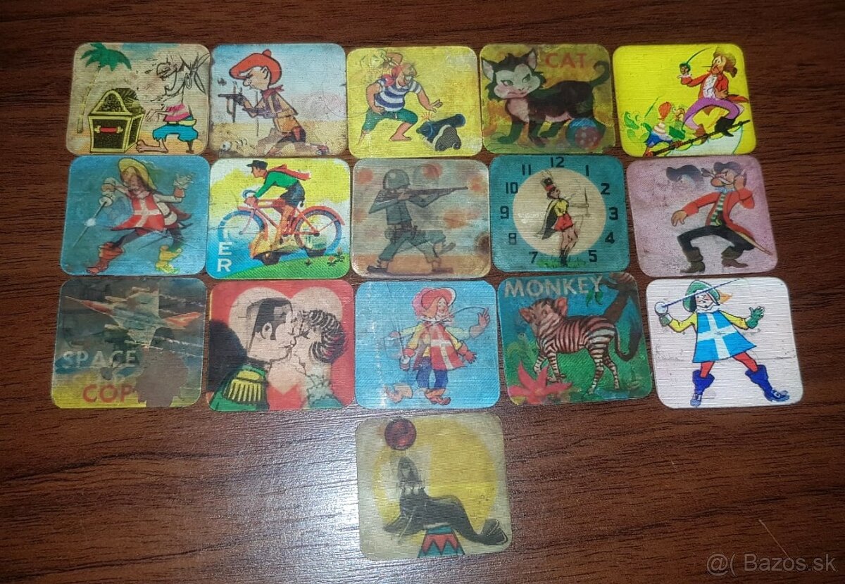 Pohyblivé obrázky ze žvýkaček DANDY, retro - - 2