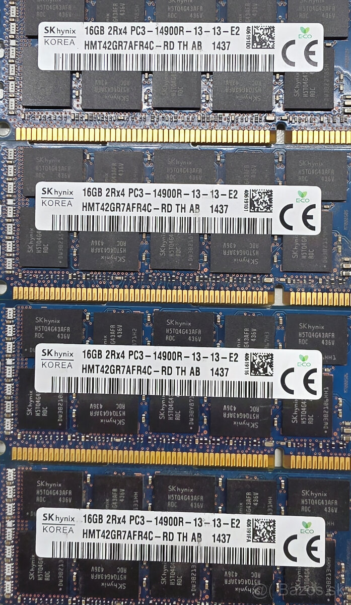Predam DDR3 16GB ECC serverove - 2