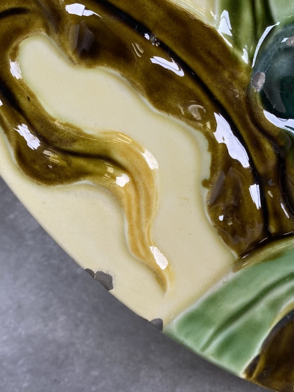 Veľký dekoratívny secesný tanier mod.654 Kremnická kamenina - 2