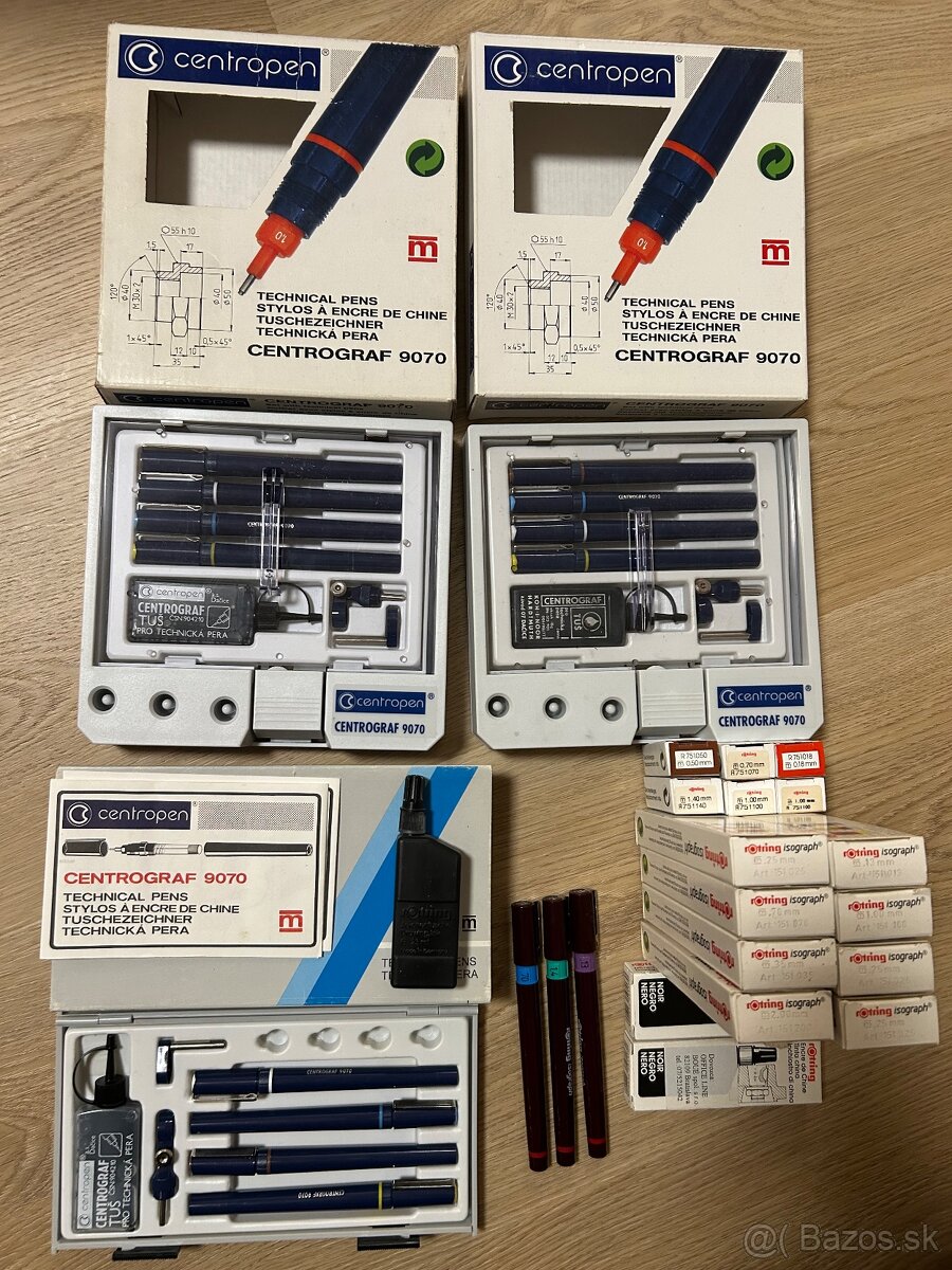 Technické perá Rotring a Centropen - 2