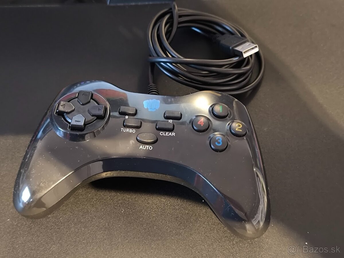 🎮 FURY EIRED GAMEPAD – Patriot, čierny (PC/retro) - 2