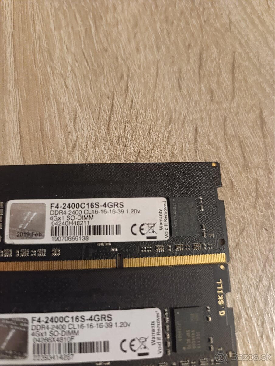DDR4 2x4GB ram pamat notebook SO-DIMM - 2