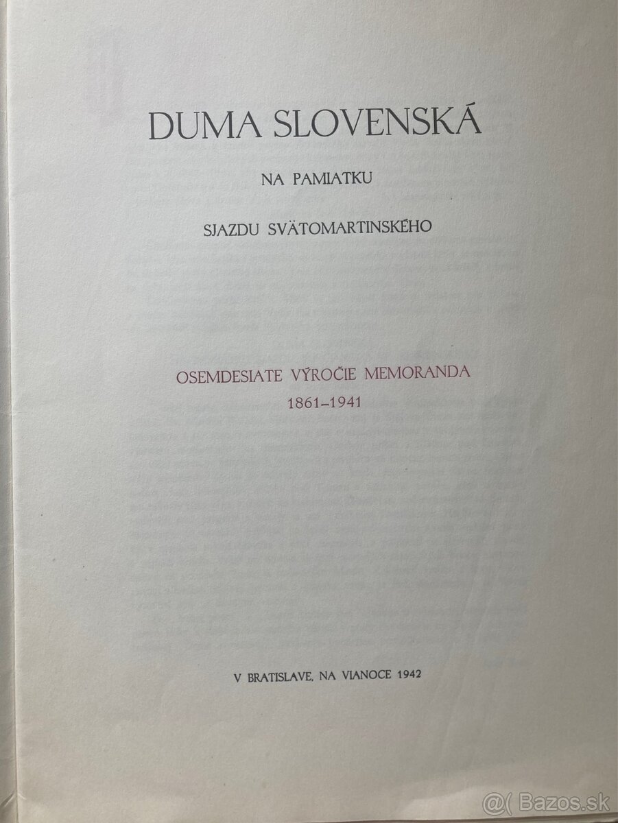 (Martin Benka) Duma slovenská, 1942 - 2