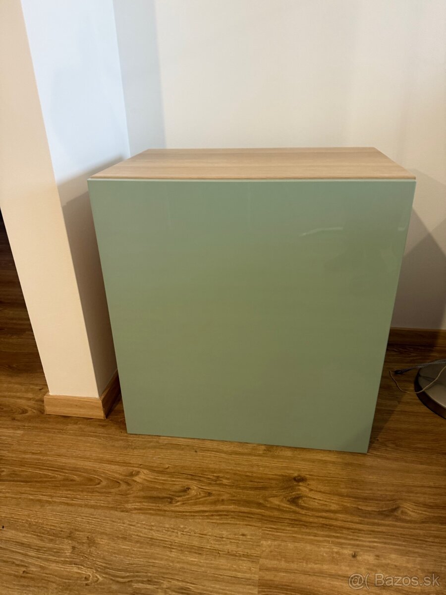 IKEA BESTÅ – rôzne skrinky a police (olivová/bledošedá) - 2