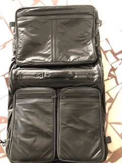 kožený obal - taška na prenášanie panského obleku - 2