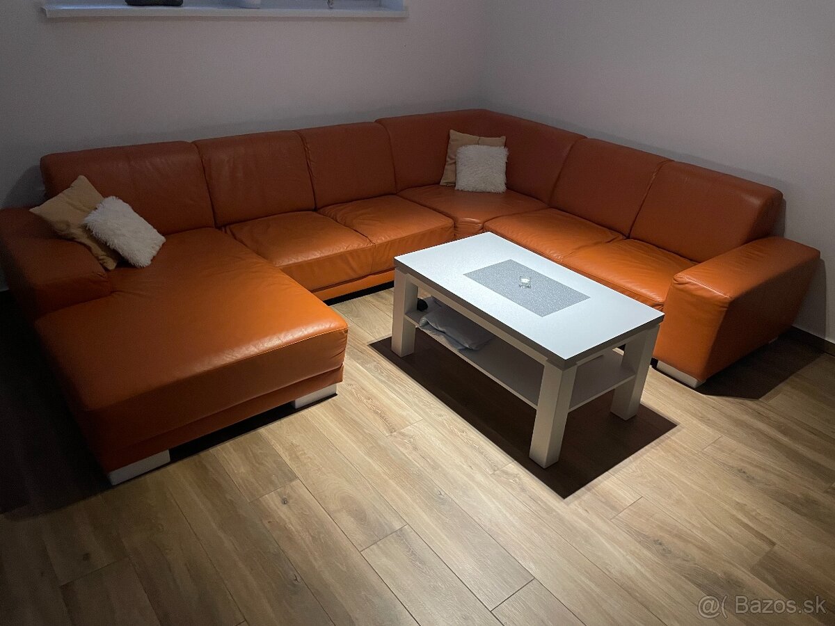 Predám koženú sedačku v tvare U - 2