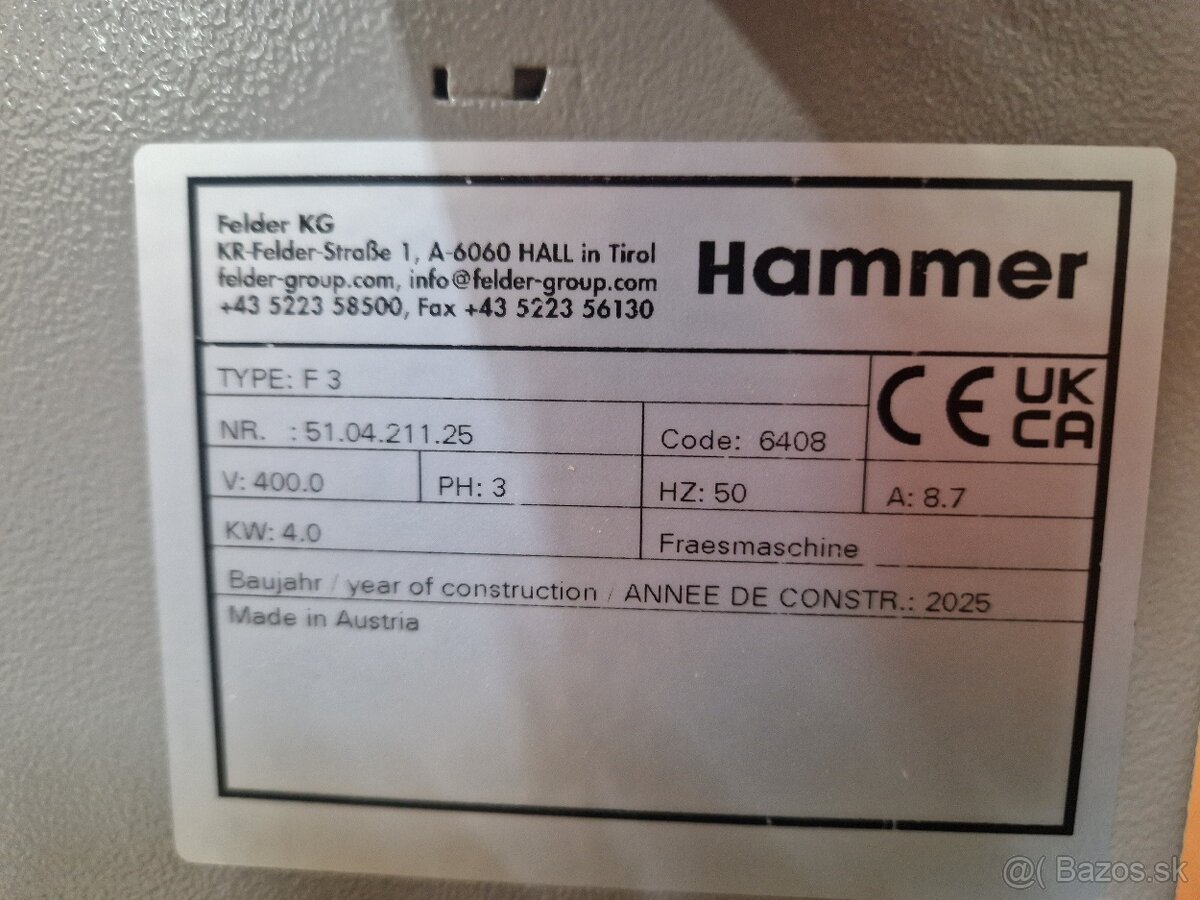 fréza Hammer Felder - 2