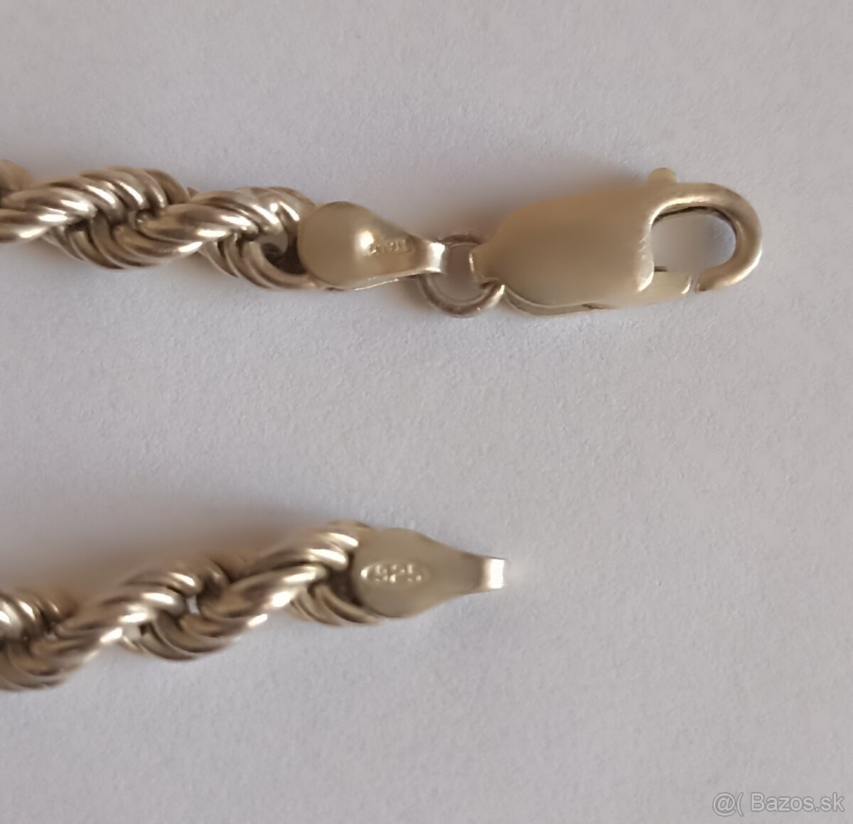 Strieborný náramok točený - 2