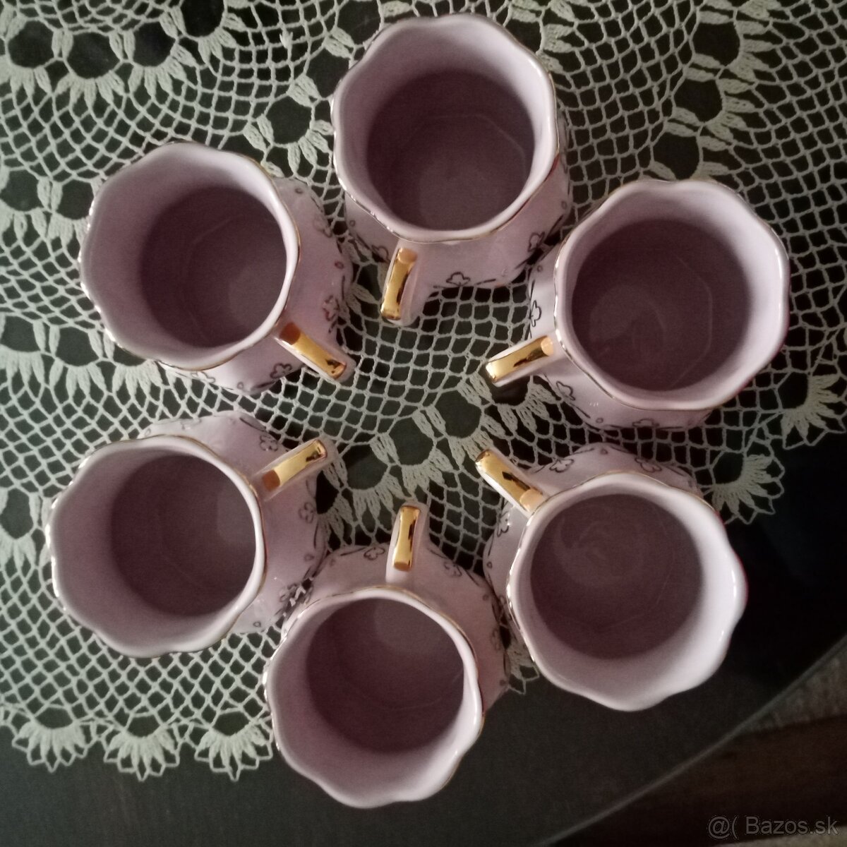 šálky Chodov ružový porcelán - 2