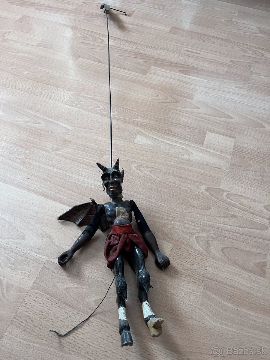 Starožitná divadelná bábka Čert - 2