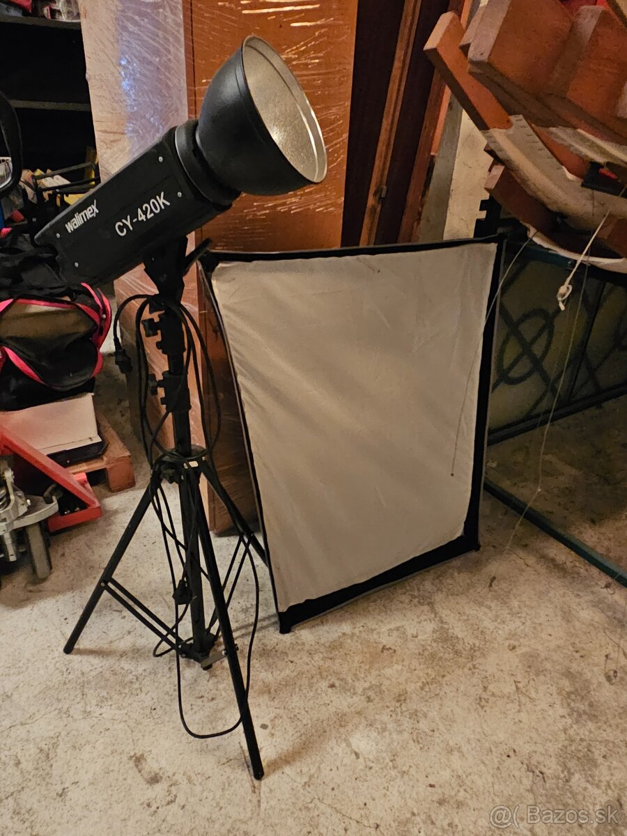 Walimex CY420K so stativom, clonou a softboxom - 2