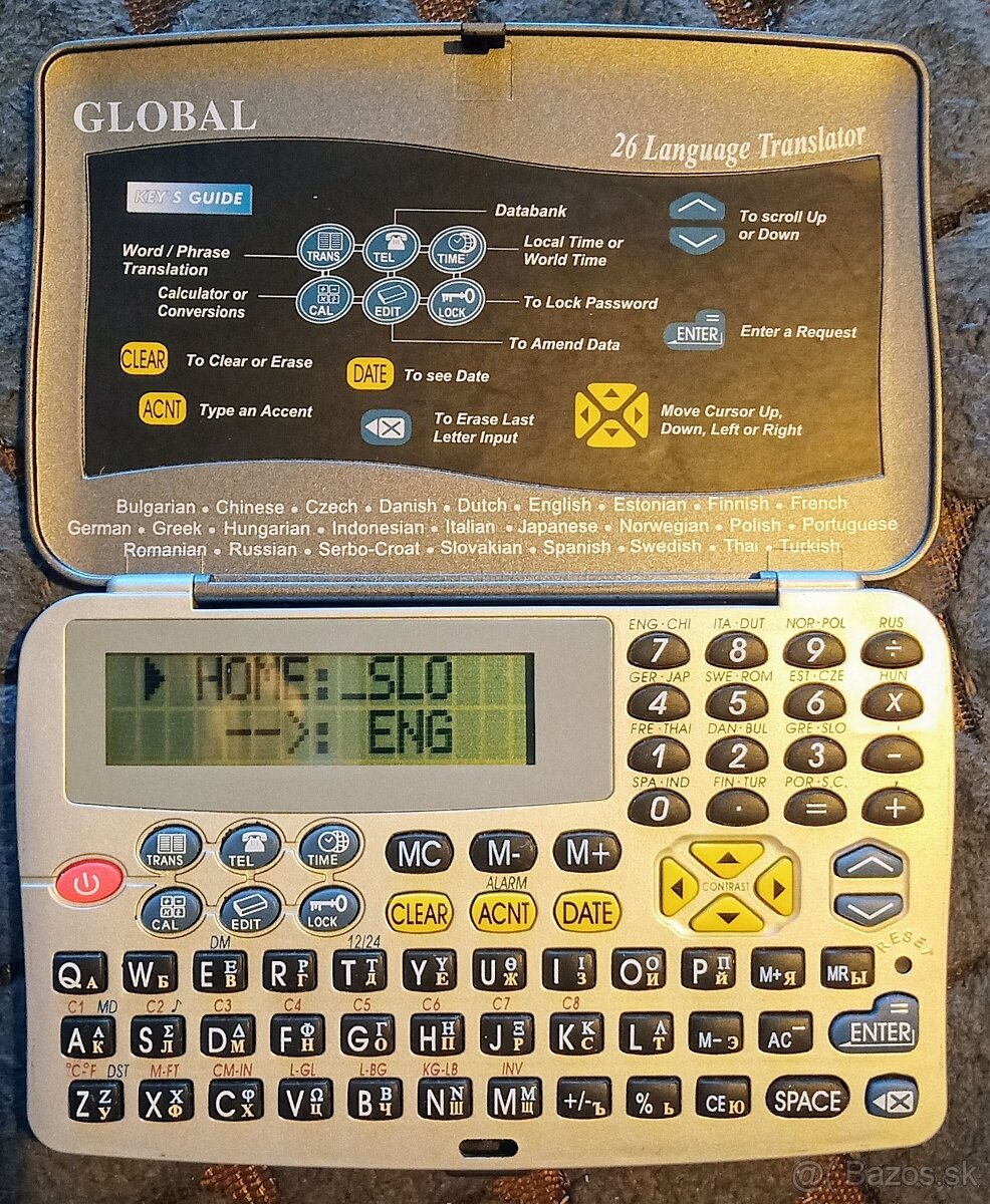 Prekladač - Elektronický diár Global Translator - 2