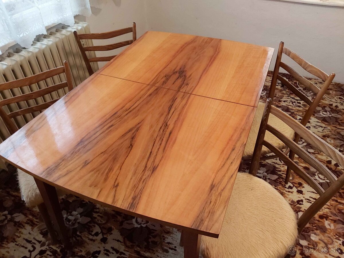 Rokladací stôl + 4 stoličky - 2