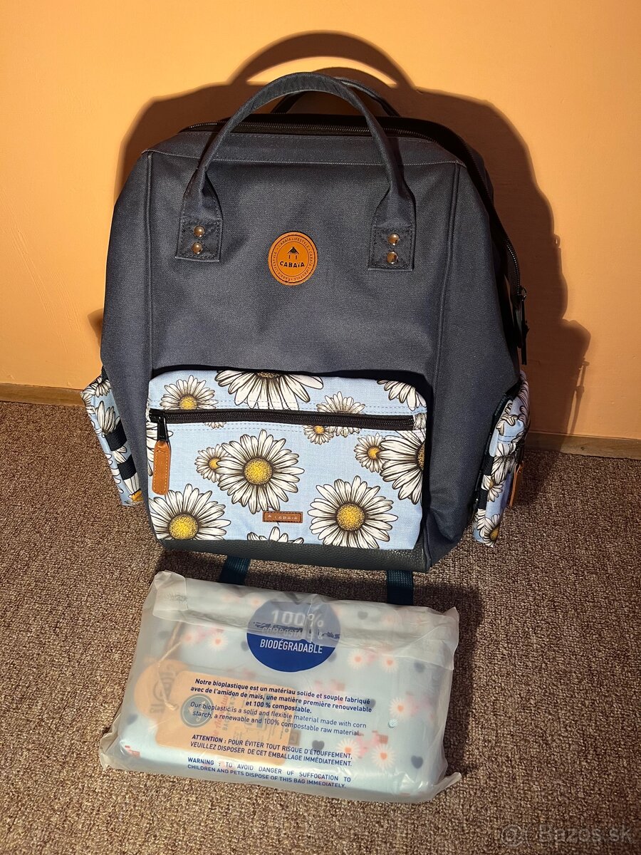 Cabaïa Batoh - Modrý, kapsičky so sedmokráskami - 2