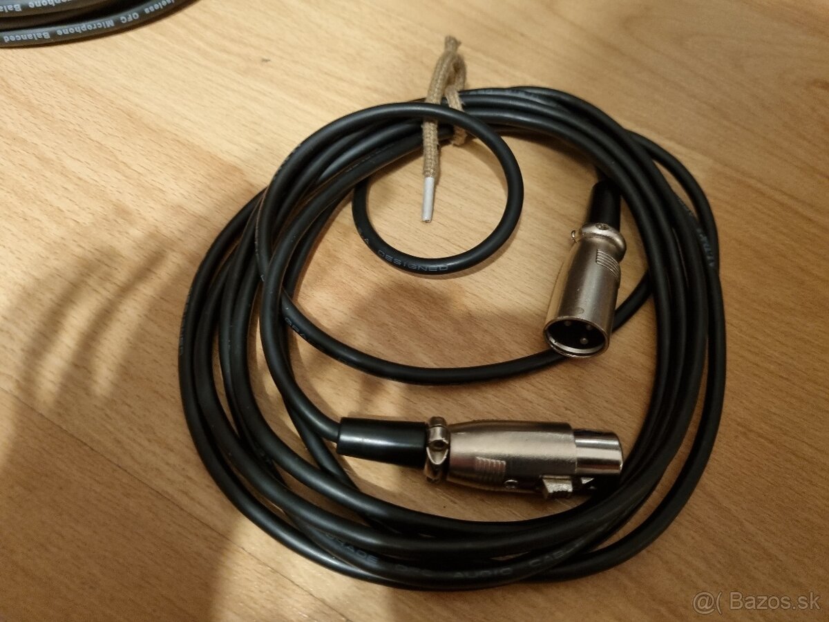 Predám kvalitne audio káble 4.5m (jack, xlr3, cinch) - 2