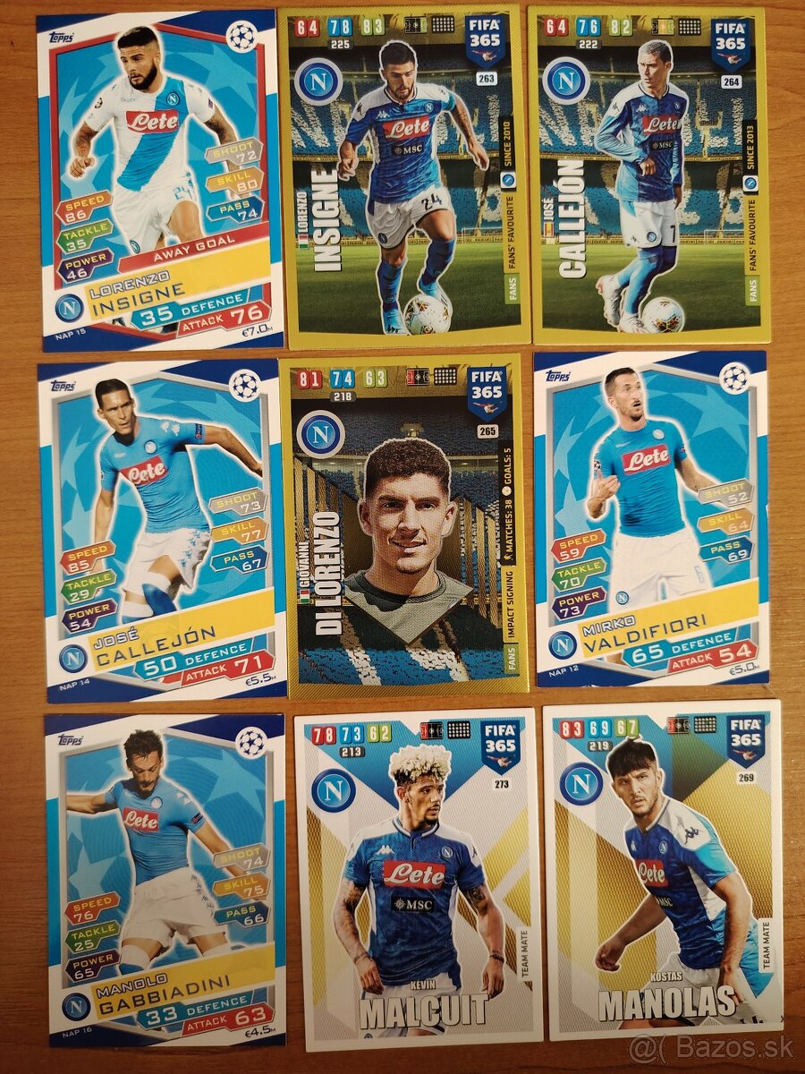 Neapol - futbalové kartičky - 2