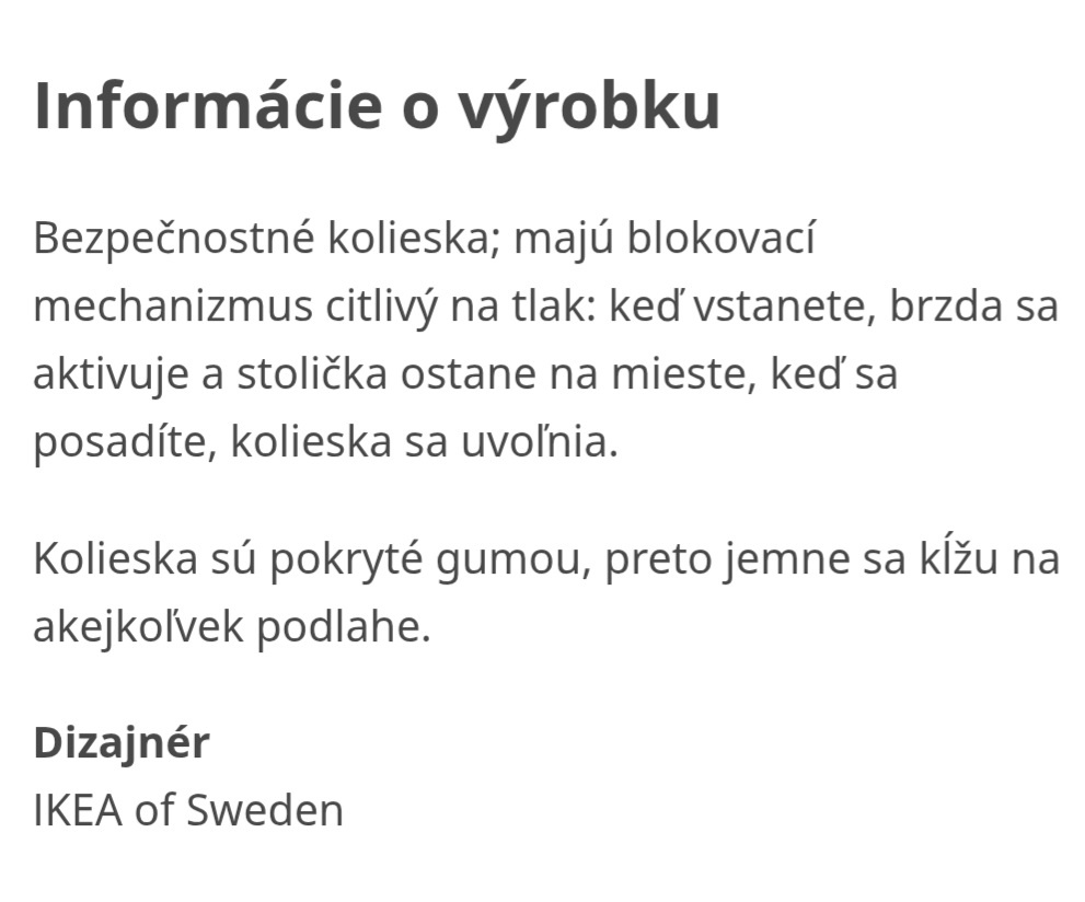 Kancelárska stolička IKEA – 15 € - 2