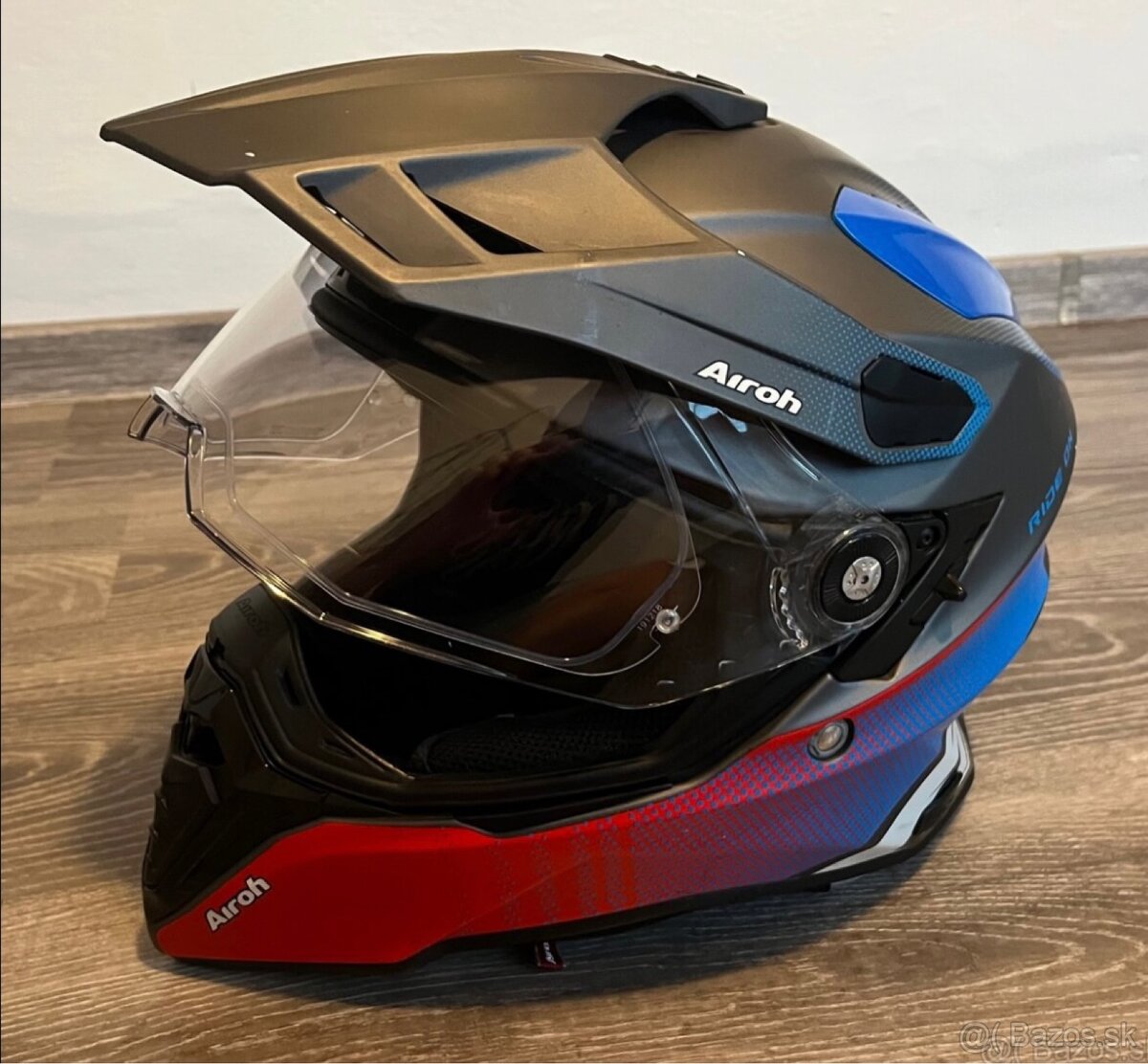Airoh Commander Progress Enduro helma Blue/Red/Mat - 2