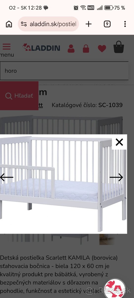 Detská postieľka Scarlett Kamilla. - 2
