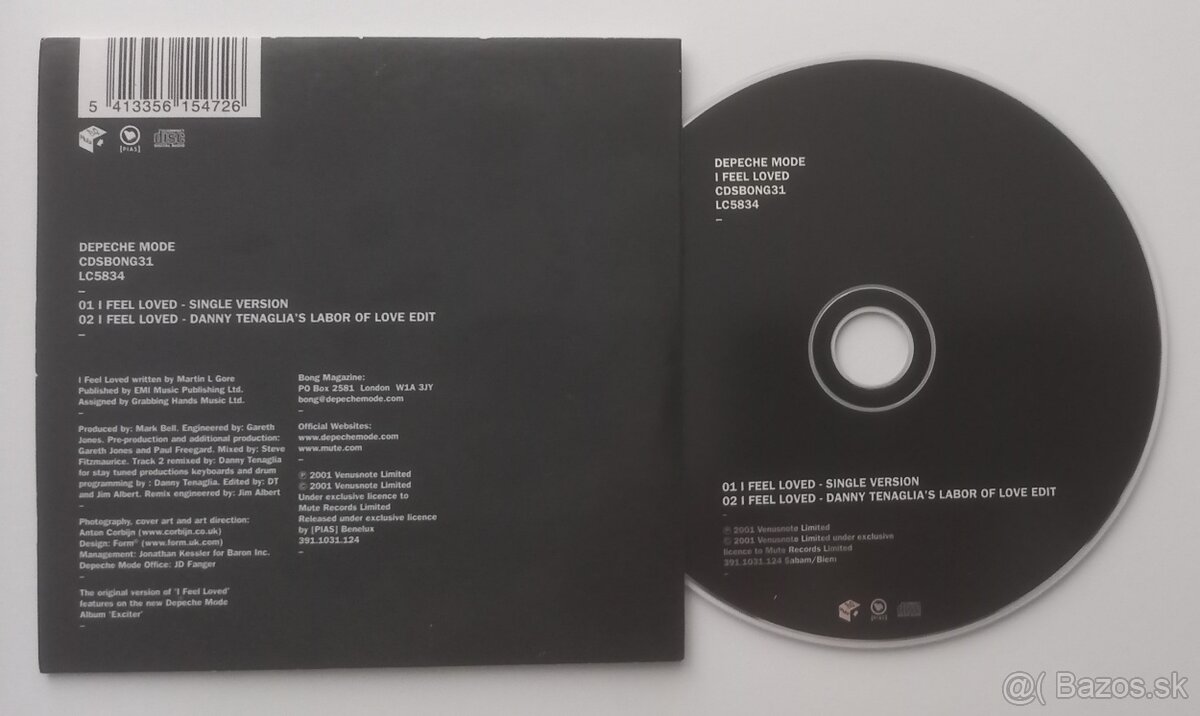 Depeche Mode Benelux CD I Feel Loved - 2