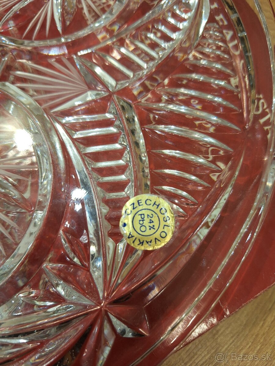 Retro krištáľ podnos - 2