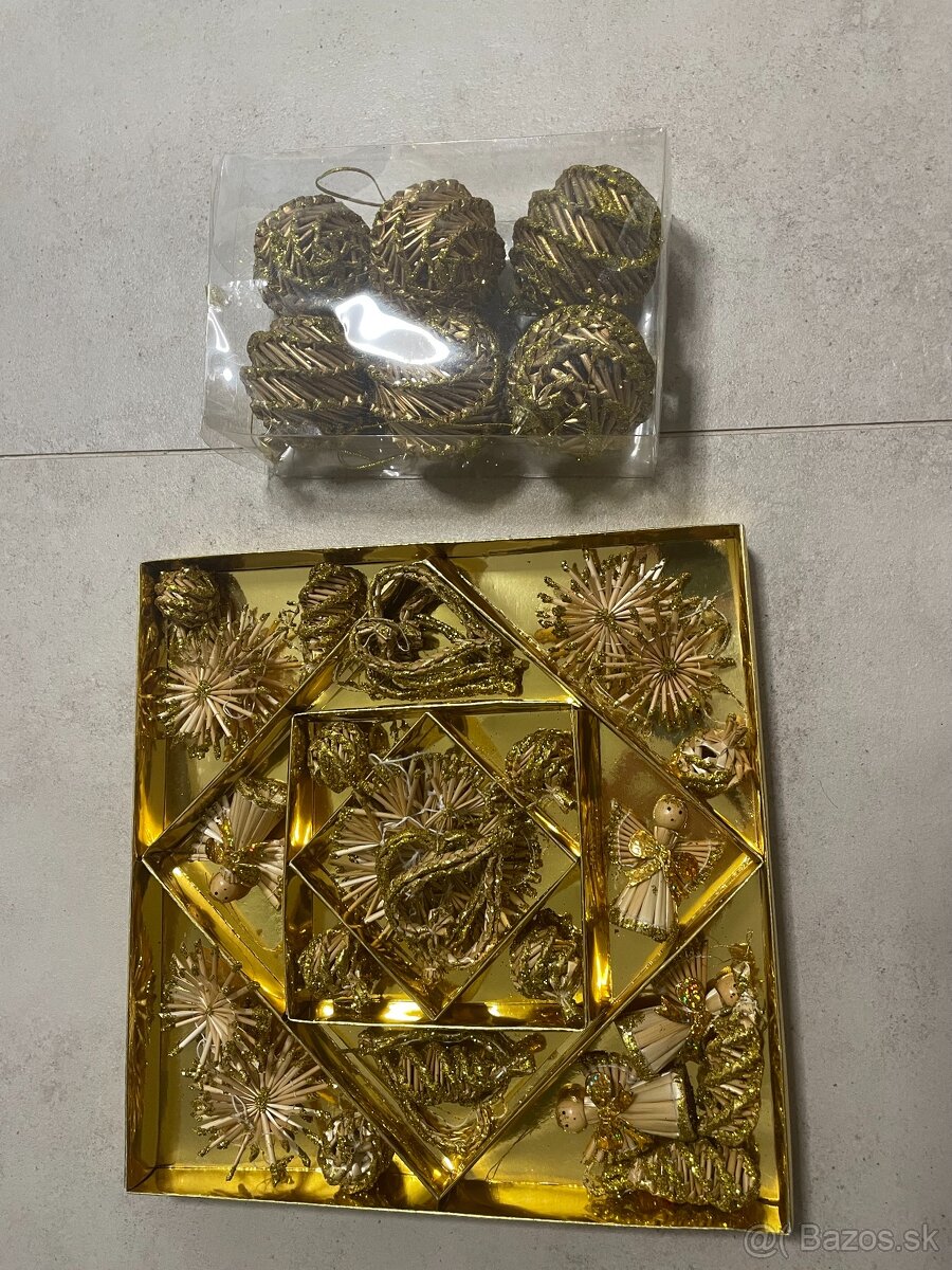 Vianočné ozdoby zlaté - 2