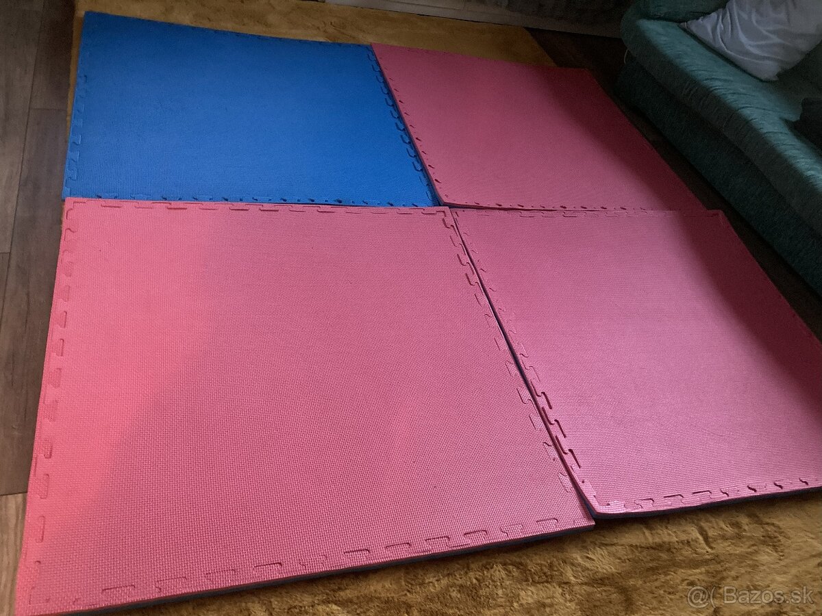 Tréningová podložka puzzle modroružová - 2