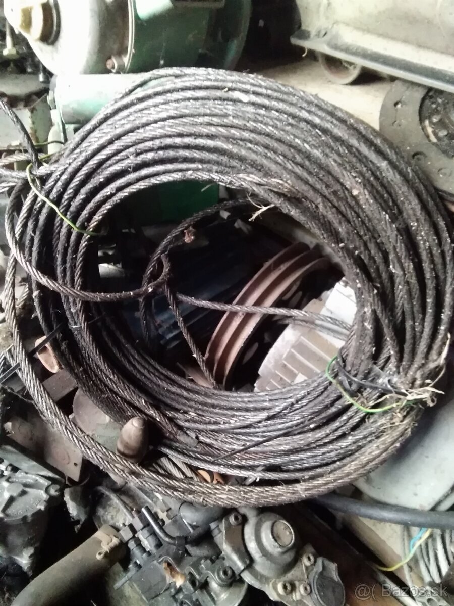 Predám oceľové lano 10,aj8mm - 2